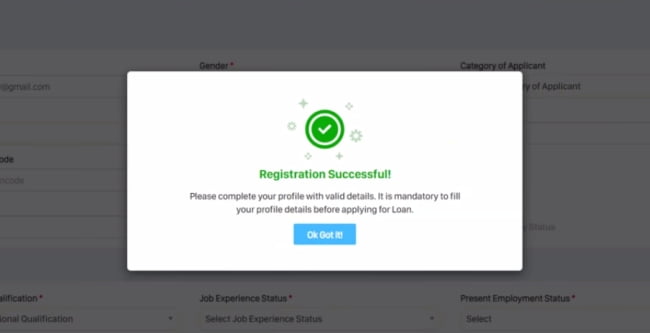 registration successful