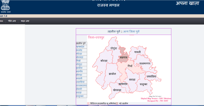 apna khata tehsil page