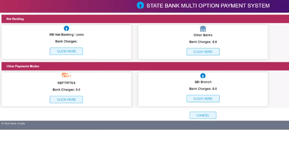 payment mode for e challan