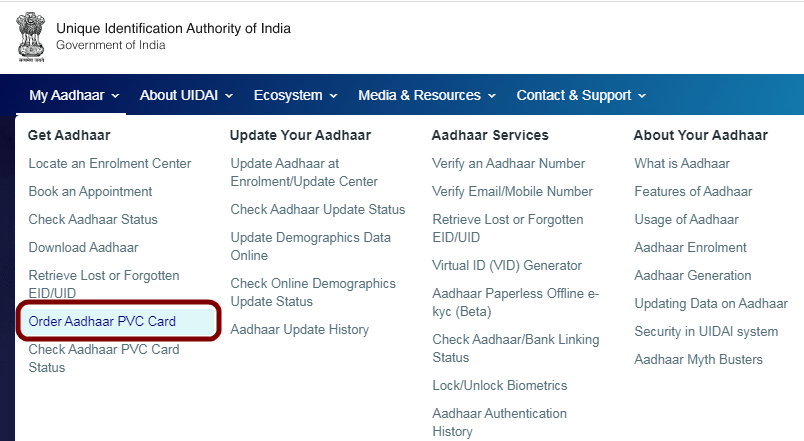 download aadhar card online