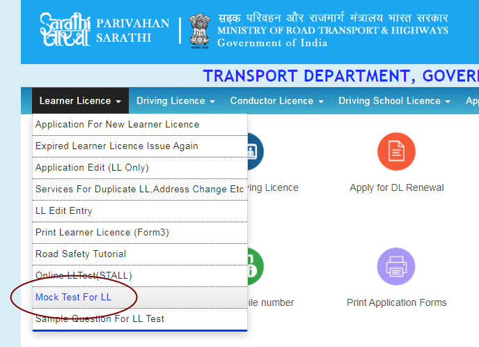 mock learning test online