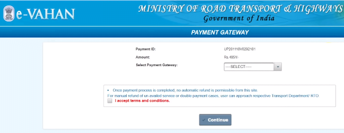 road tax payment mode