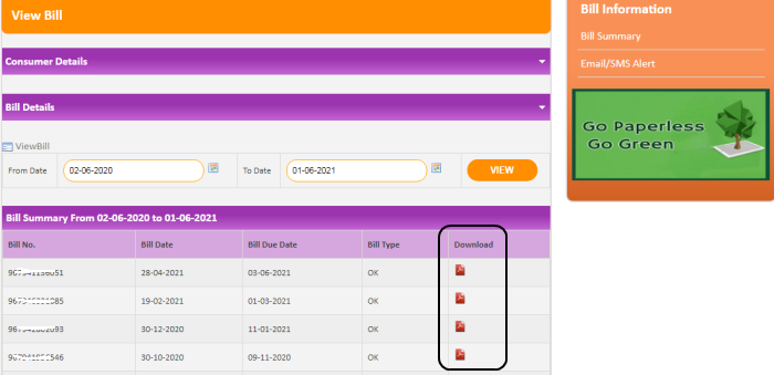 haryana electricity bill download