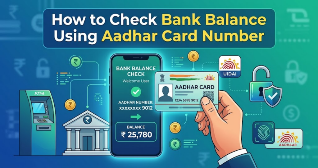 check bank balance using Aadhar Card Number