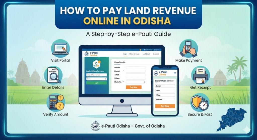 e-Pauti Odisha land revenue payment online