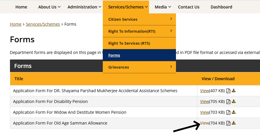 apply for haryana old age pension