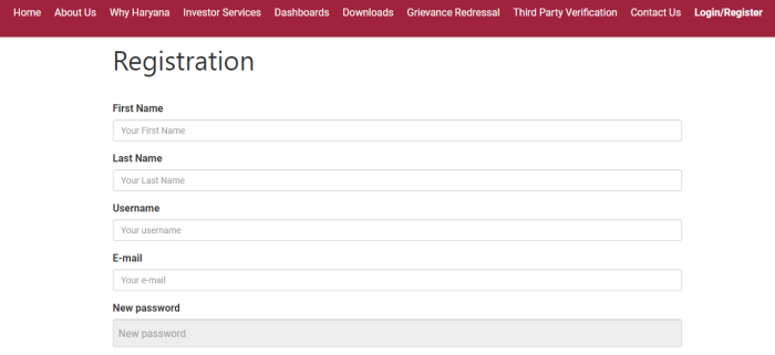 new investor registration