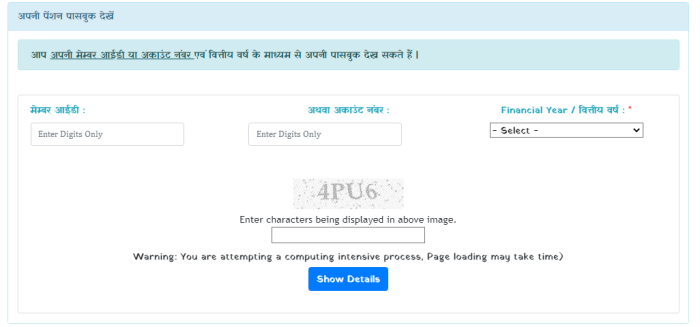 check pension payment status online