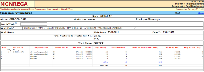 mgnrega payment details