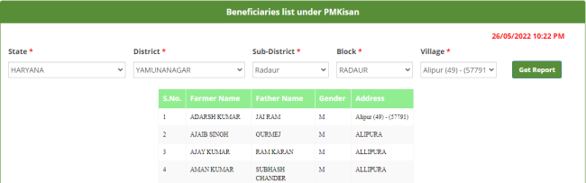 11th installment pm kisan list