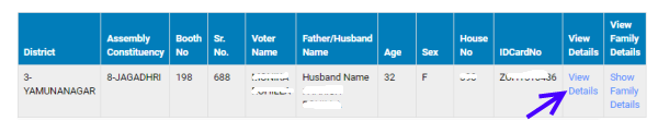 voter list details