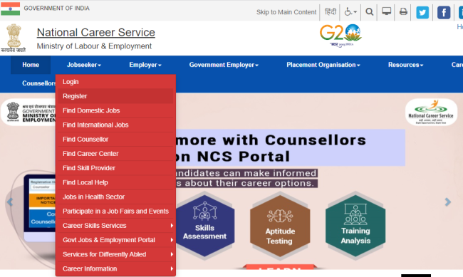 National Career Service Portal Registration