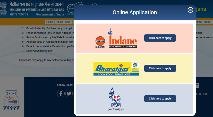 Ujjwala Yojana 3.0 online application